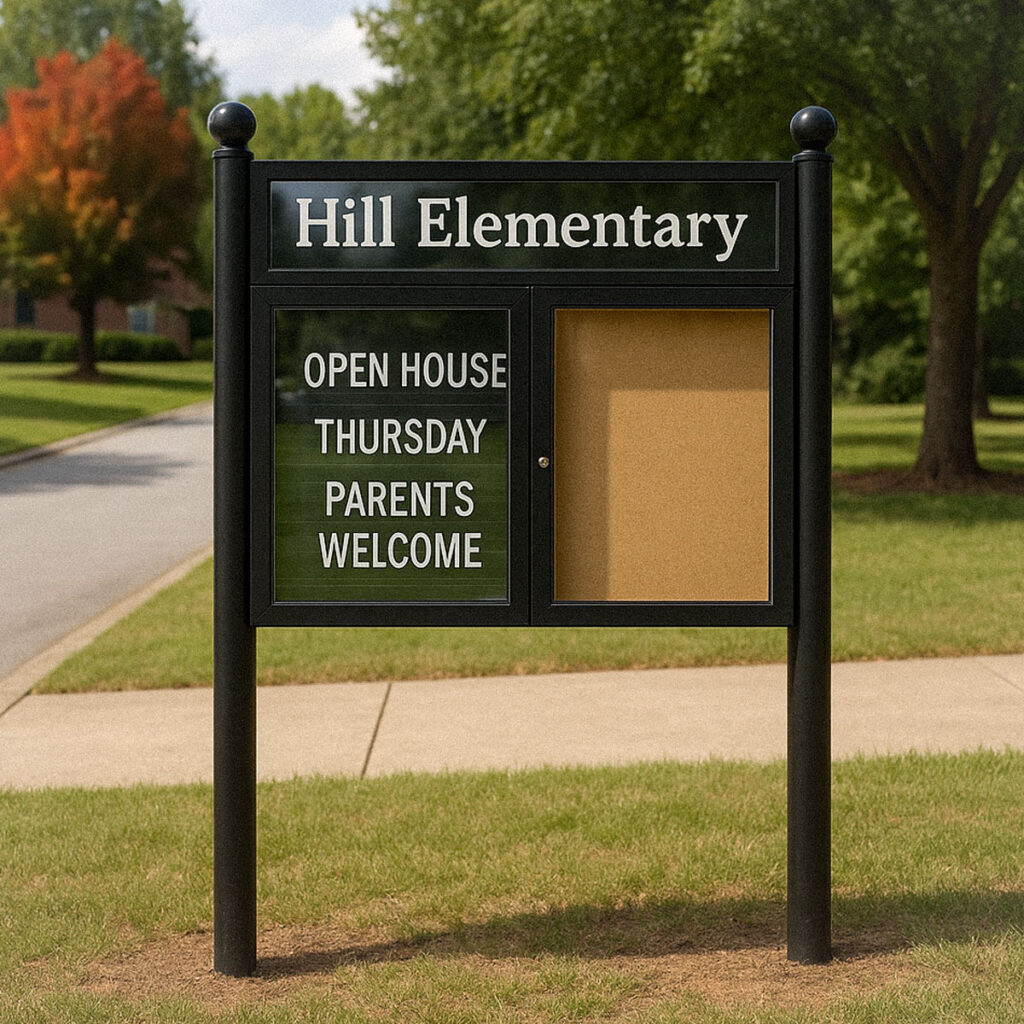 Hill Elementary Signage, a exterior sign