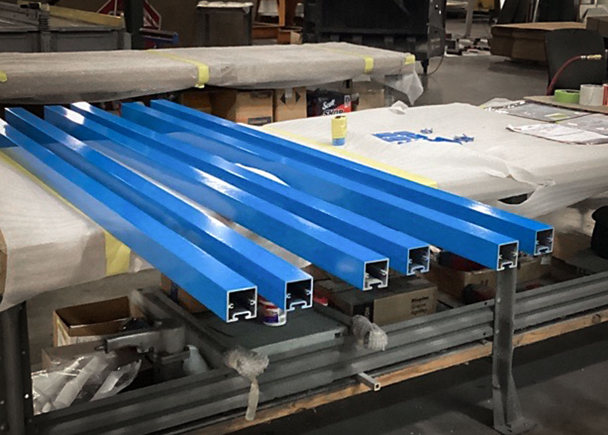 Blue Extrusions Pipes