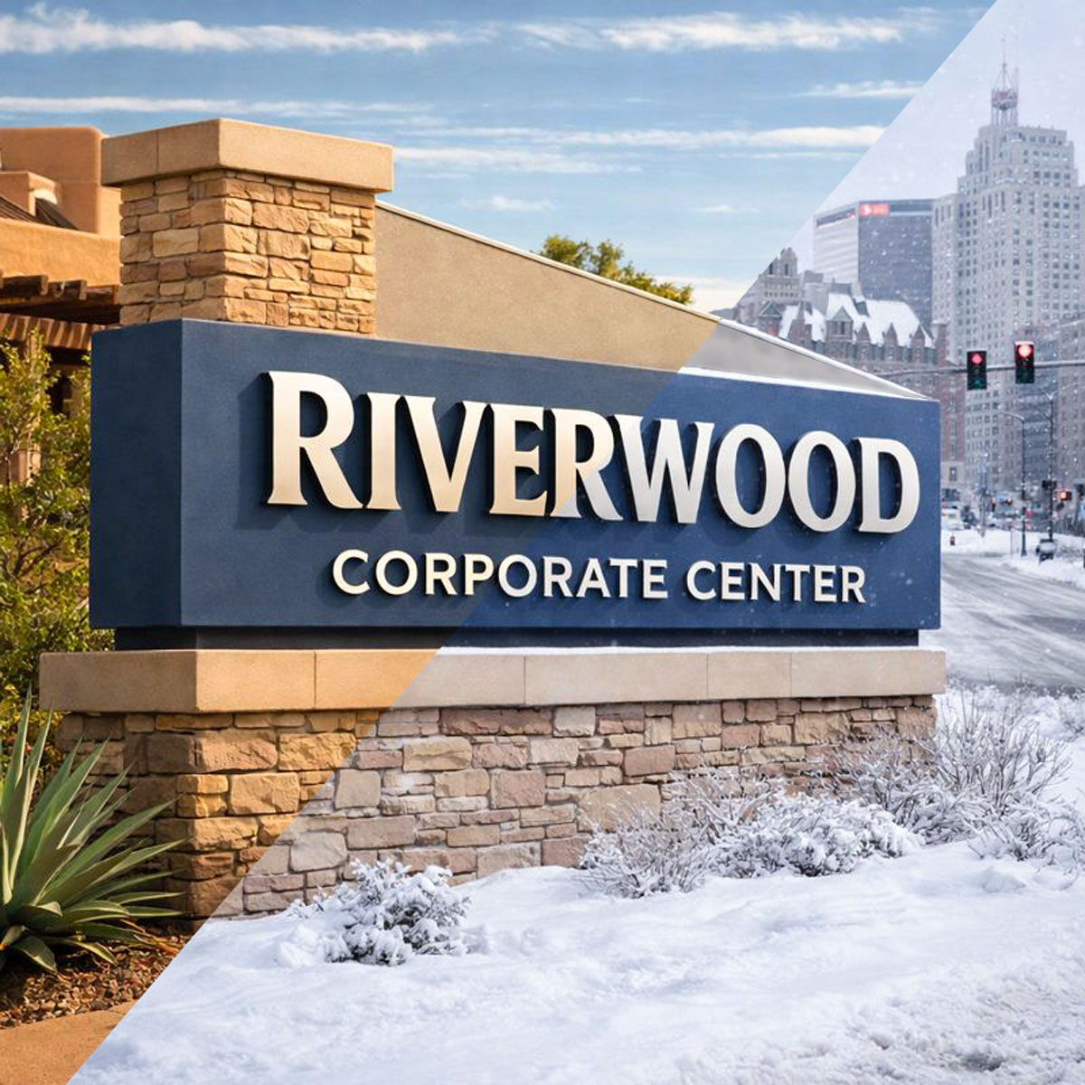 Riverwood Corporate Center Signage, a custom sign done by Charleston Sign Manufacturing