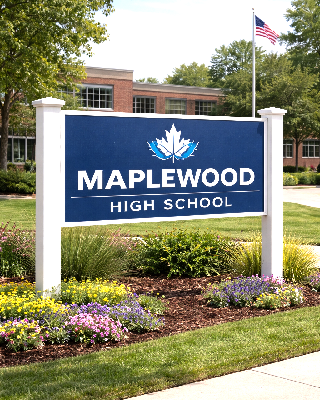 Maplewood High School Signage, a quickship sign
