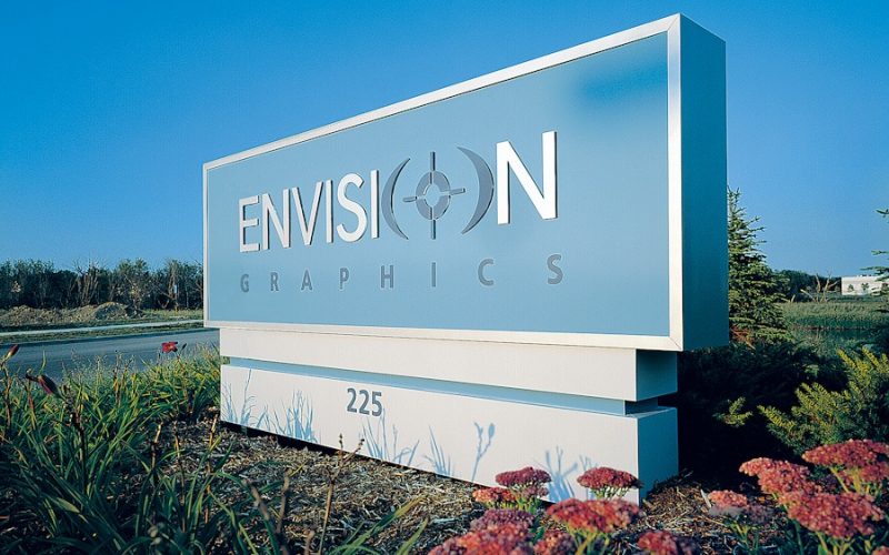 Envision Graphics Building Signage, an example of the Series 1200 sign