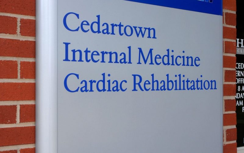 Cedartown Internal Medicine Cardiac Rehabilitation Signage, a flex face sign.