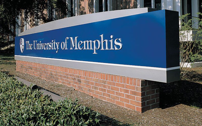 precision signs - the university of memphis logo, an example of a precision routed sign