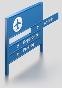 Series 325 Signs Example of Airport Sign