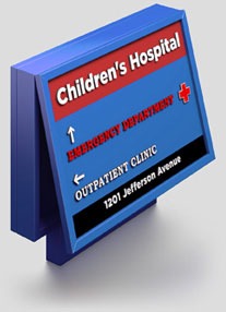 Childrens Hospital Sign a series 1200 sign